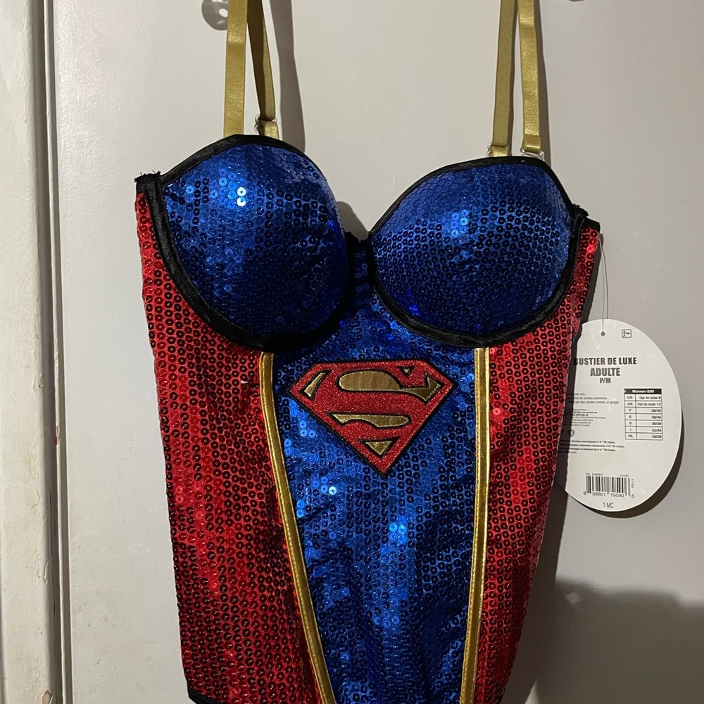 Wonder Women Corset with Blue and Blue Sequins